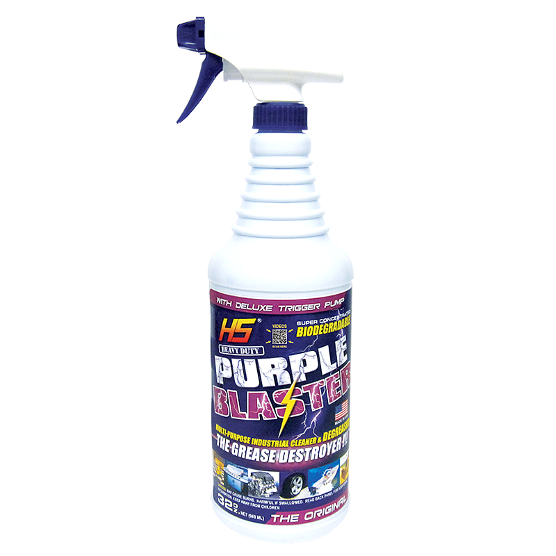 Purple Blaster, Super Concentrated Industrial Cleaner & Degreaser. Specially formulated for cleaning and degreasing tough stains, oil, grease, dirt, bugs, etc. -H29.235 Purple Blaster, Super Concentrated Industrial Cleaner & Degreaser. Specially formulated for cleaning and degreasing tough stains, oil, grease, dirt, bugs, etc. -H29.235